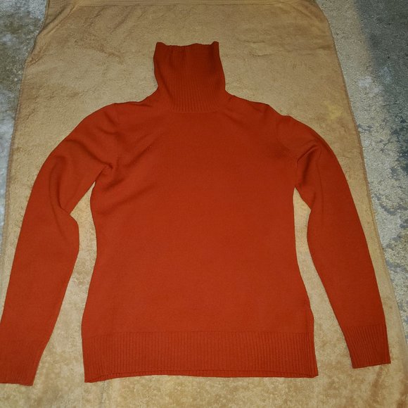 Banana Republic Merino wool Orange Turtleneck sweater - Picture 1 of 3